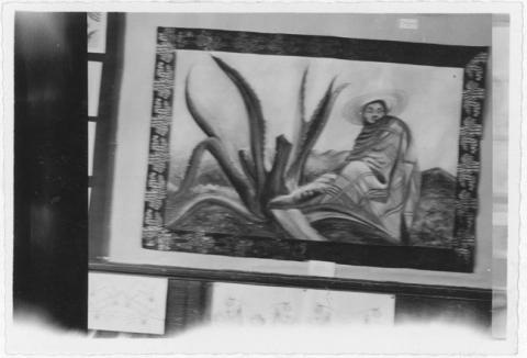 Primera imagen del registro Liceo de Niñas de Antofagasta. Exposición de dibujos y labores. Un hermoso panneau