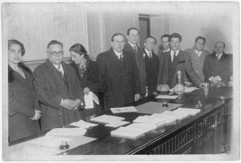 Primera imagen del registro Congreso pedagógico. 5ª Comisión, año 1934. Primera reunión
