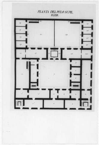 Primera imagen del registro Cabildo piso superior. Plano levantado por Joaquín Toesca en noviembre de 1785