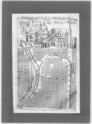 Primera imagen del registro Plano de Santiago traído por el Padre Rosales