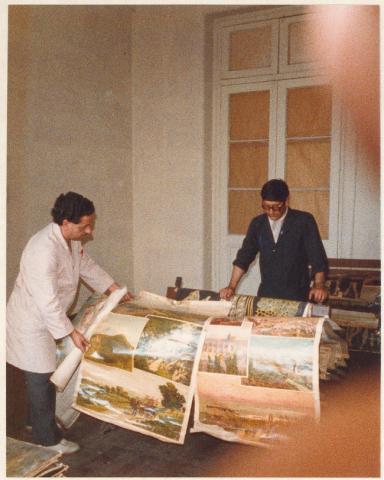 Primera imagen del registro Oscar Faúndez Quiroga, mayordomo y José Ramírez Marín, Auxiliar