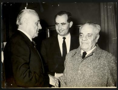 Primera imagen del registro El Presidente Jorge Alessandri con Rafael Maluenda y Agustín Edwards