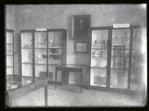 Primera imagen del registro Sala de Historia, vitrina Batalla de Tacna, antigua exhibición Museo de Concepción
