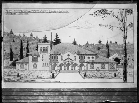 Primera imagen del registro Reproducción de proyecto fachada Museo de Concepción