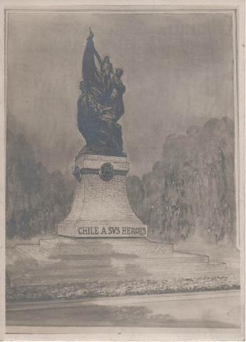 Primera imagen del registro "CHILE A SUS HEROES".REBECA MATTE.