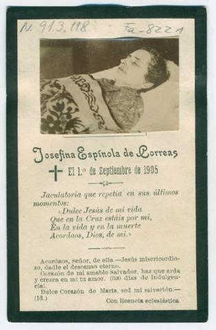 Primera imagen del registro DOÑA JOSEFINA ESPINOLA COBO DE CORREAS