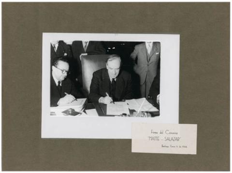 Primera imagen del registro Firma del convenio Matte-Salazar