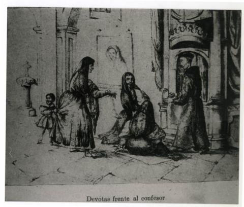 Primera imagen del registro "DEVOTAS FRENTE AL CONFESOR".