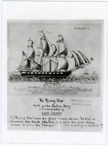Primera imagen del registro "THE RISING STAR" NAVIO DE LA ARMADA.