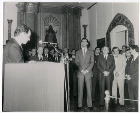 Primera imagen del registro Principe Felipe de Asturias en inauguración Sala V Centenario M.H.N