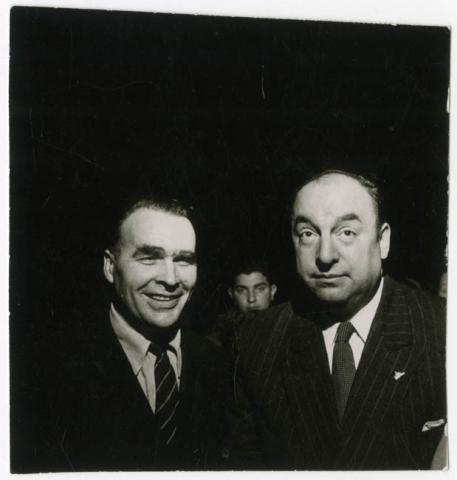 Primera imagen del registro NERUDA CON LISTER,JEFE DEL 5° REGIMIENTO