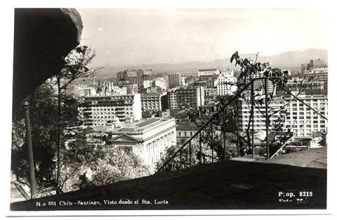 Primera imagen del registro Panorámica de Santiago desde cerro Santa Lucía