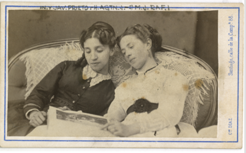 Primera imagen del registro Retrato de las hermanas Javiera y Clementina Prieto Oliva