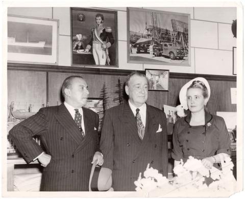 Primera imagen del registro Presidente Gabriel González Videla y primera dama Rosa Markmann