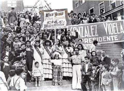 Primera imagen del registro Manifestación ciudadana en Sewell en apoyo al candidato González Videla